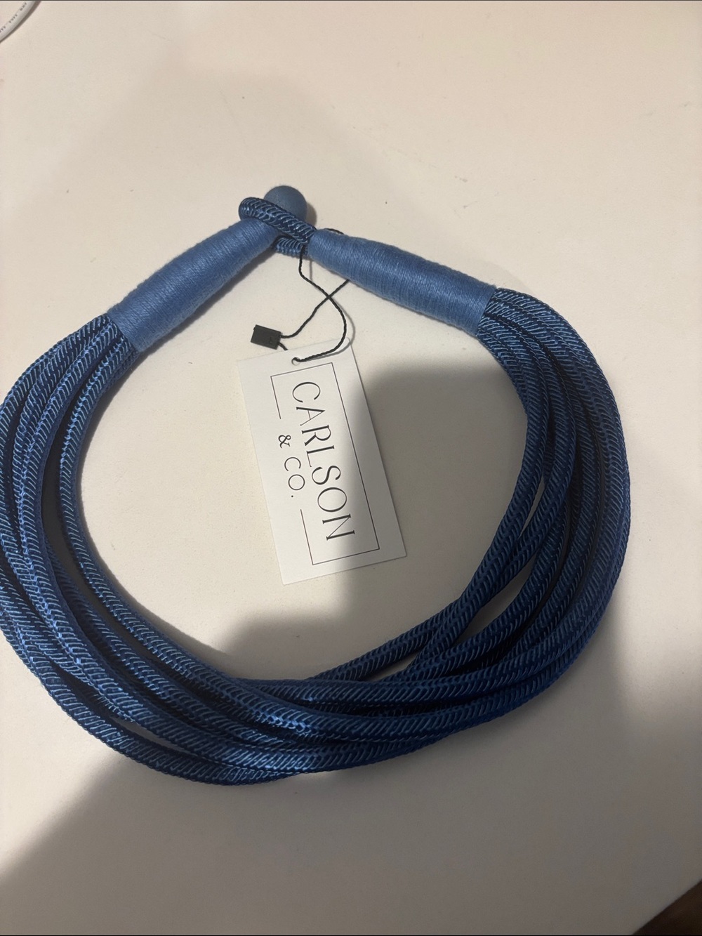 Blue Multi-Strand Cord Necklace